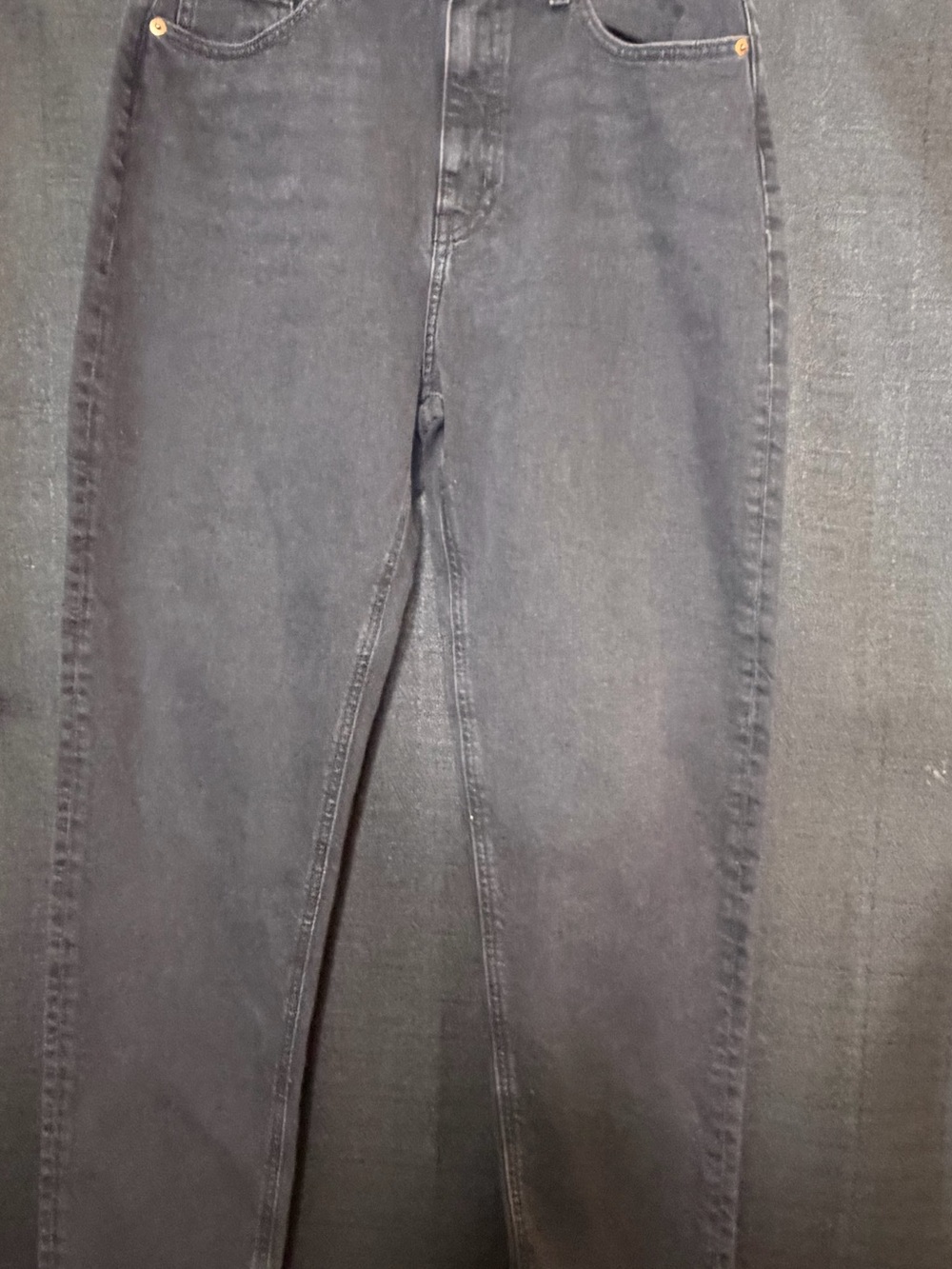 H&M Black High Rise Mom Jeans - Ankle Length